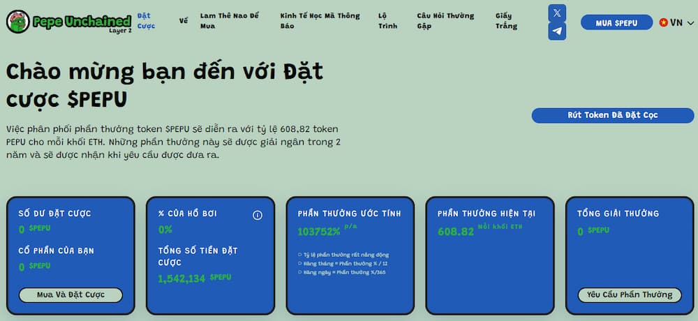 Phần thưởng stake token cao hơn