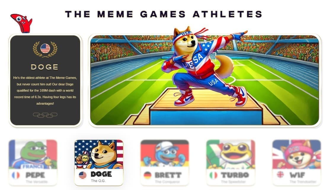 The Meme Games mang đến cơ hội tiếp cận top 5 meme coin lớn nhất