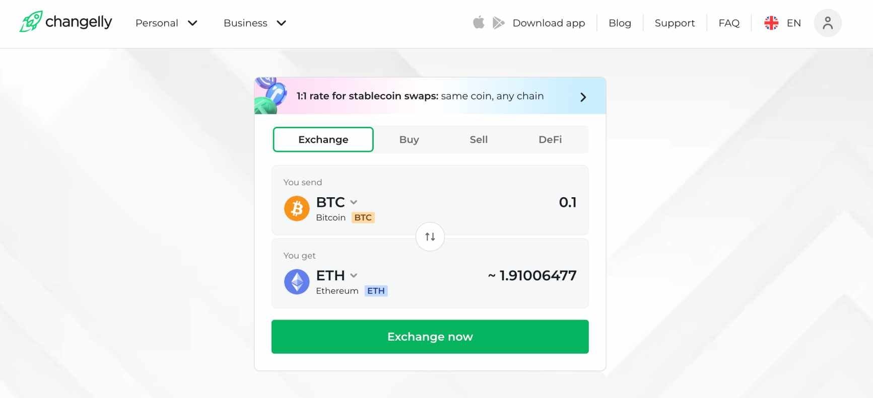 Changelly เว็บเทรดคริปโตที่ไม่ต้องทำ KYC