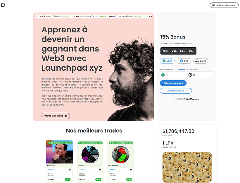 meilleure prevente ico 2023 launchpad xyz