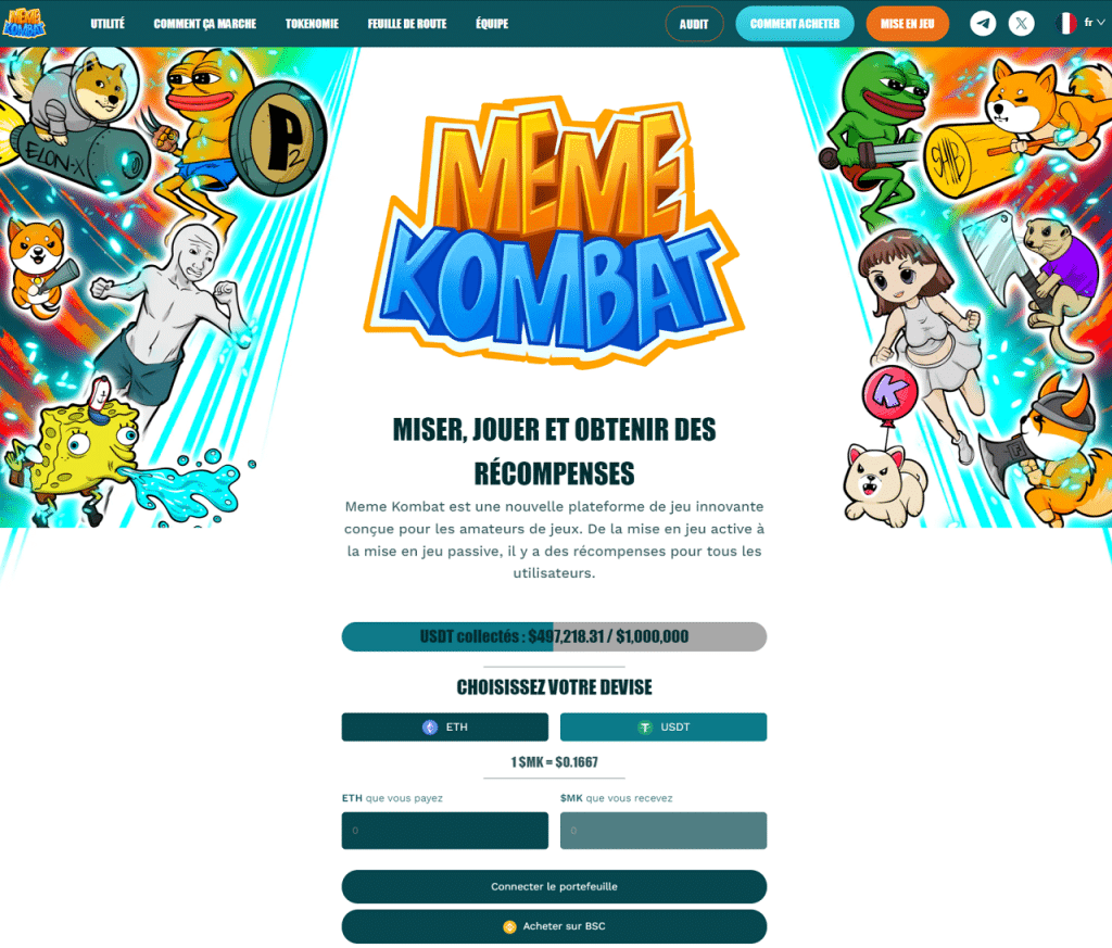 meme kombat top 3 meilleur memecoin prevente ico 2023