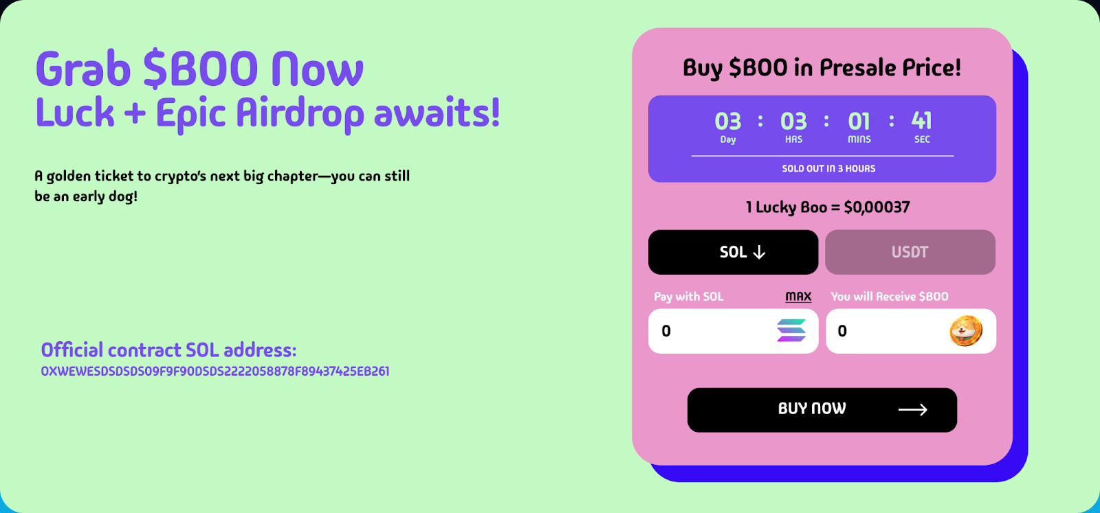 presale lucky boo