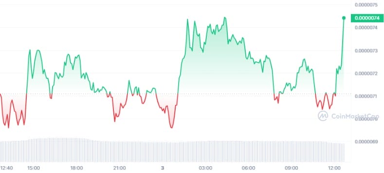 cours de PEPE/USD