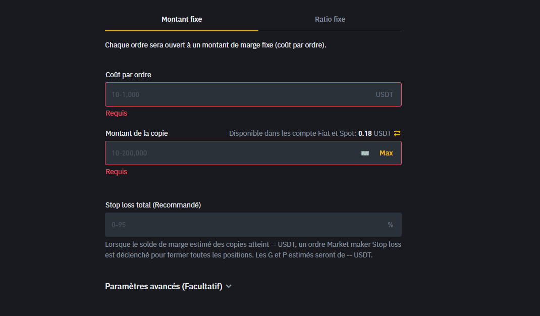 Allocation copy trading