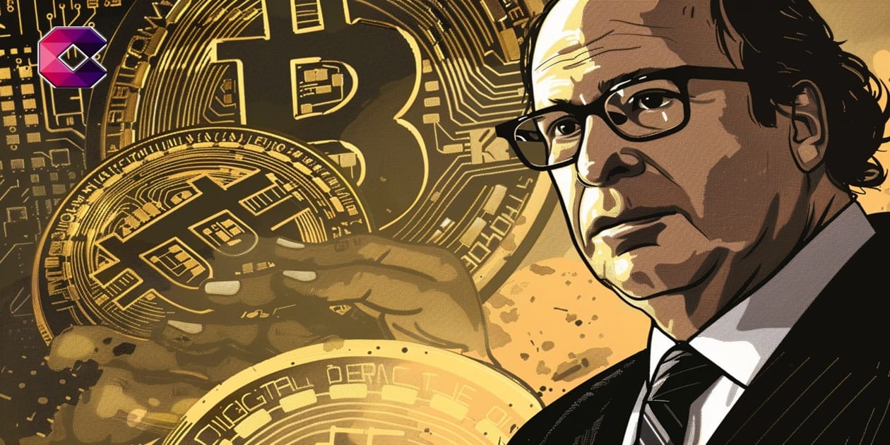 illustration blackrock,Larry Fink, bitcoin