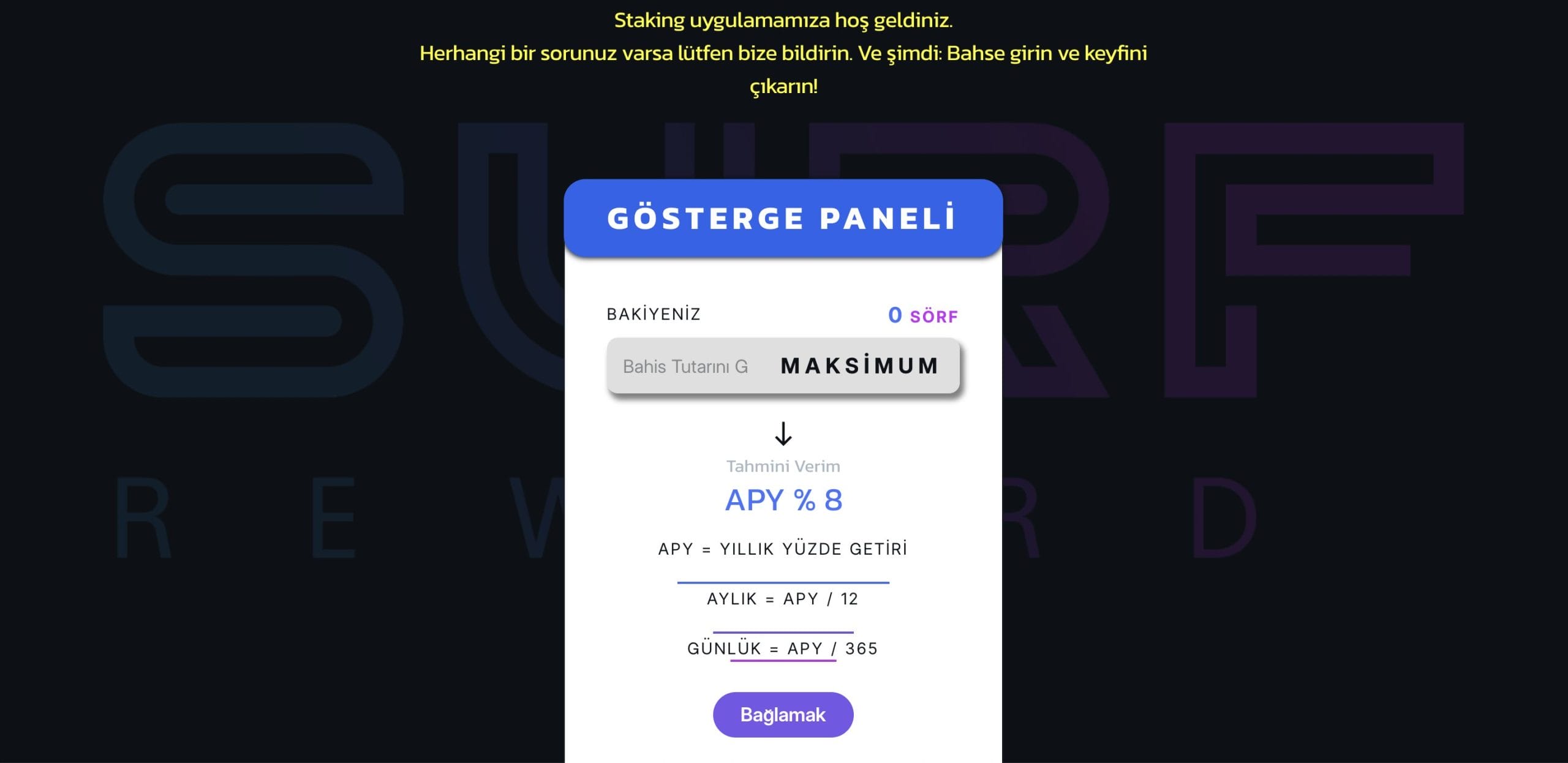 Kolay SURF satın alma