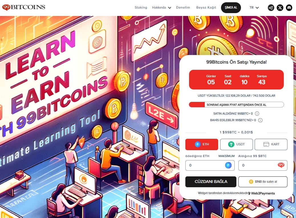 99Bitcoins Token $99BTC satın alma