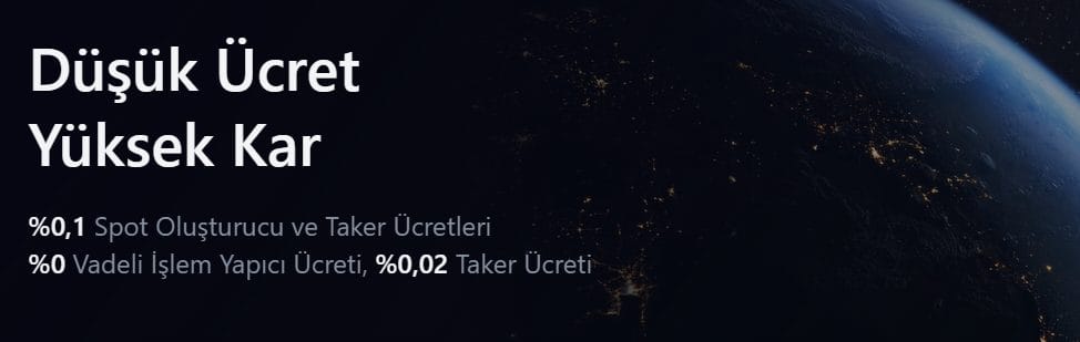 Mexc d&uuml;ş&uuml;k işlem &uuml;cretleri