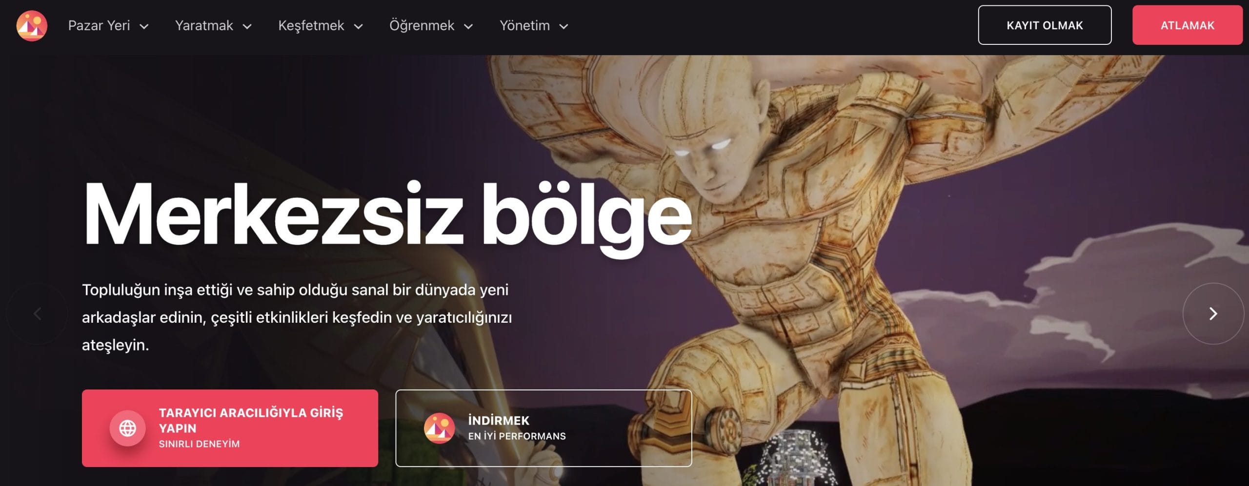 merkeziyetsiz bölge mana
