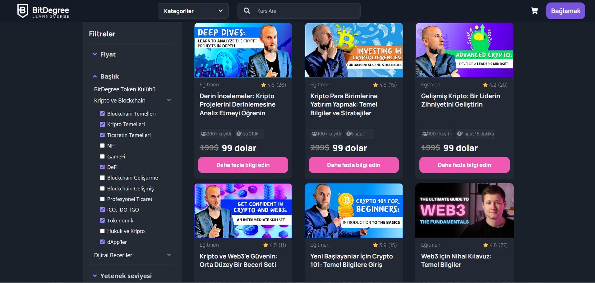BitDegree &Ouml;ğrenirken Kazan Eğitim Platformu
