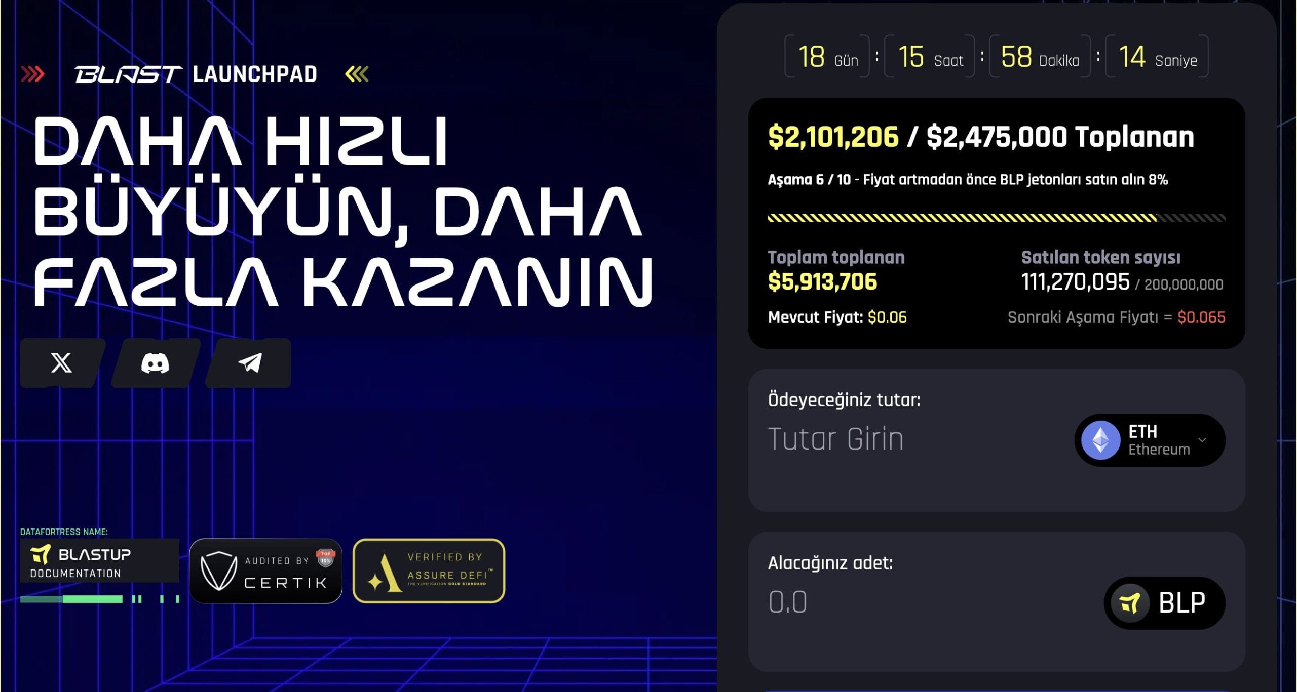 BlastUP (BLP) Blast Network’teki En İyi Kriptolar