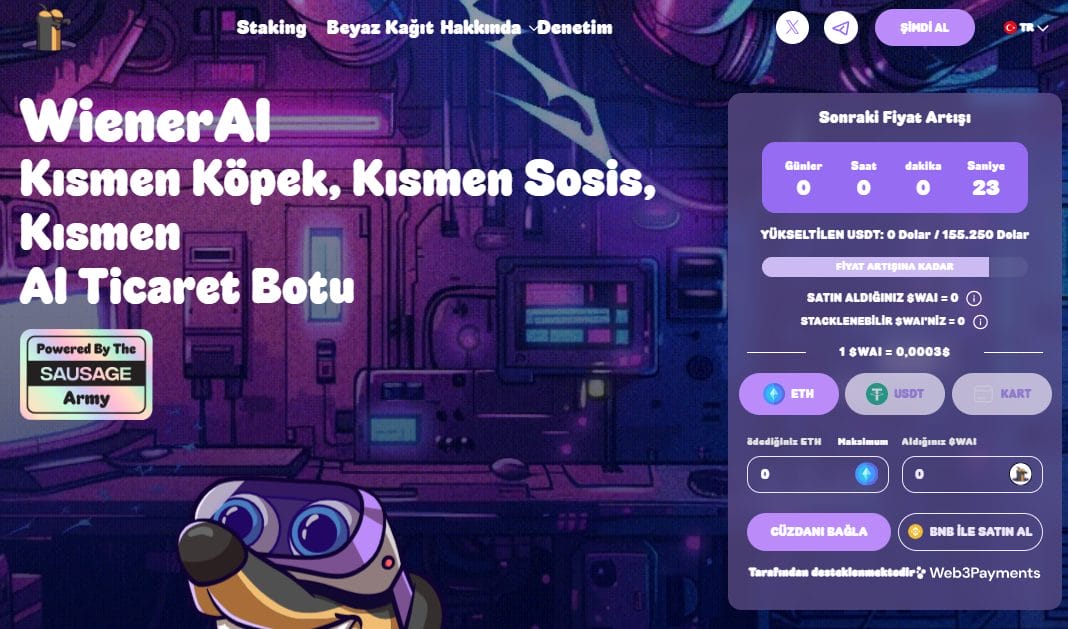 WienerAI ($WAI) ICO'da 2 Milyon Dolar topladı