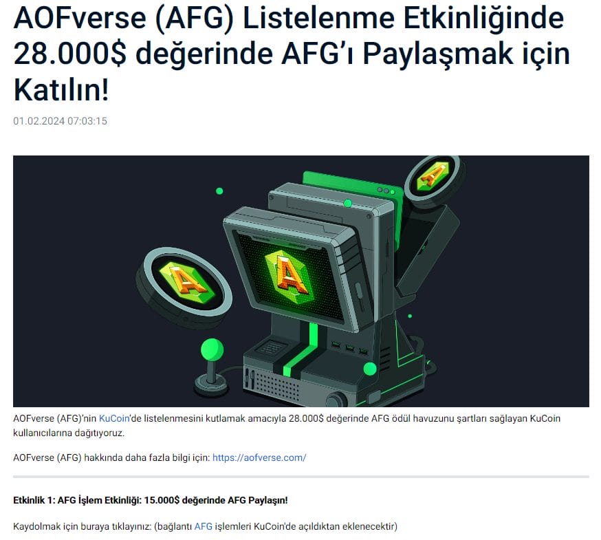 Kucoin kripto eşantiyonları