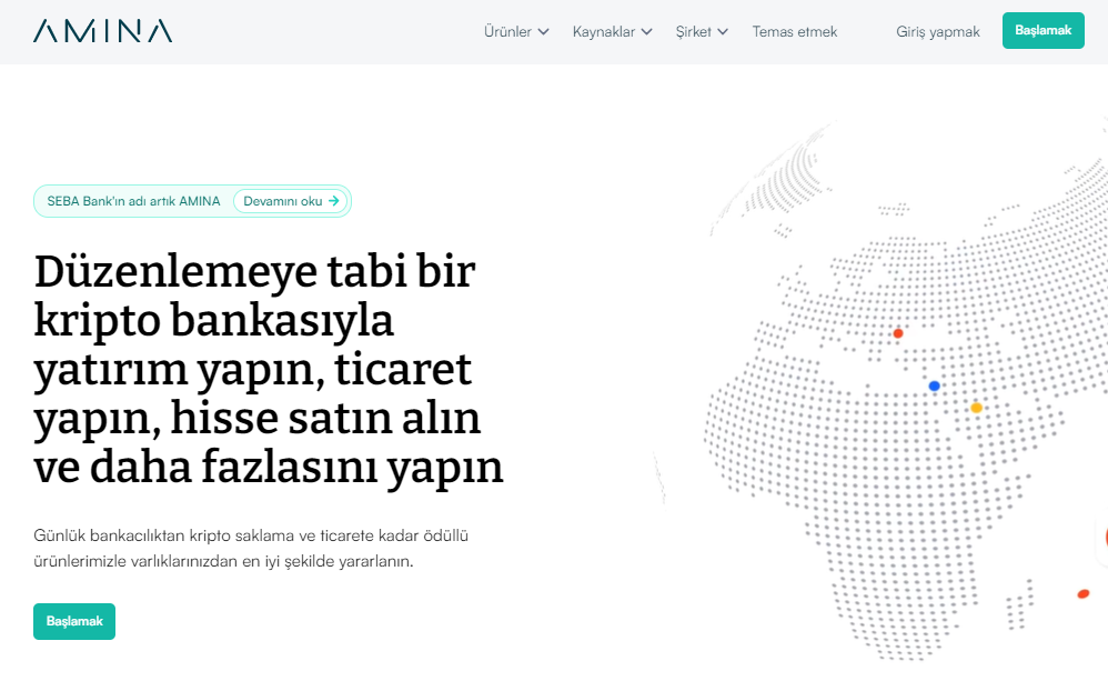 Amına tam hizmet sunan kripto bankası