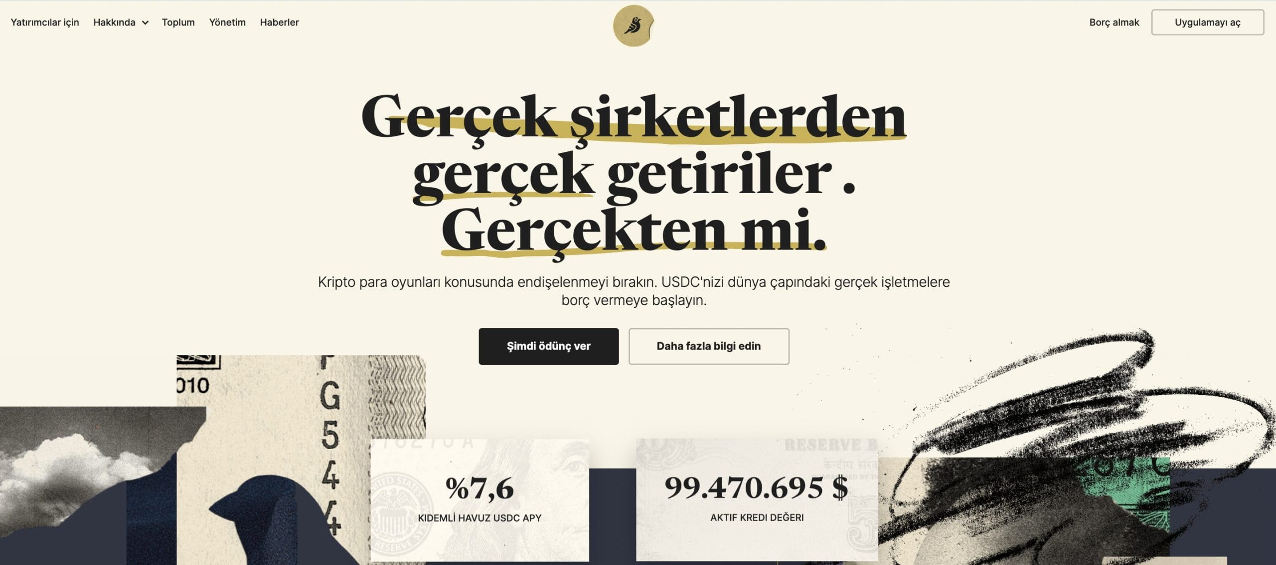 Goldfinch.Finance teminatsız kripto kredileri