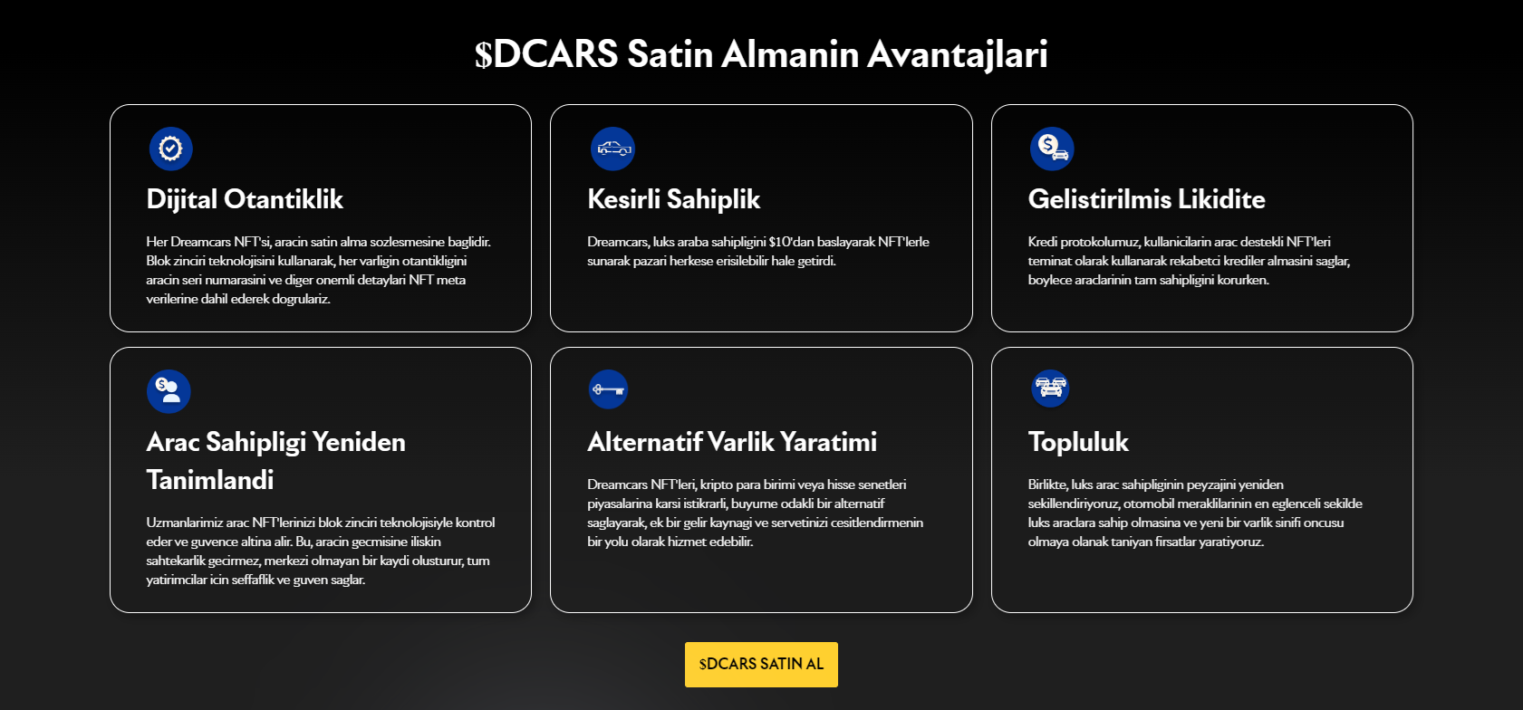 Dreamcars'ın Avantajları