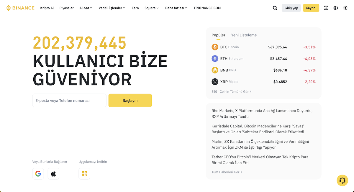 binance ile bnb satıl al