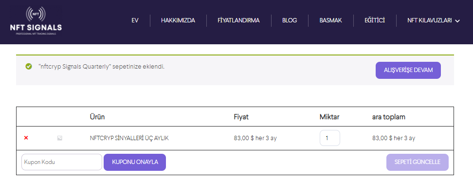 NFT alım-satımı 