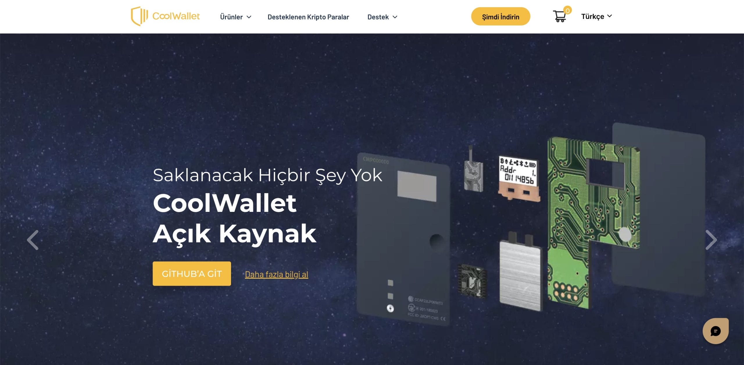 CoolWallet Pro ana sayfası