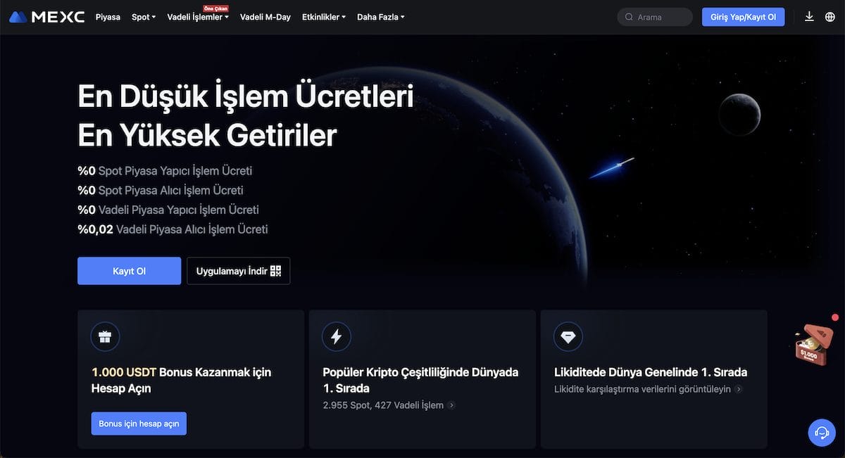Daddy Tate Coin satın almak için Mexc borsası