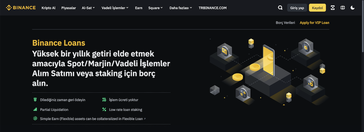 Binance en iyi kripto kredi platformları