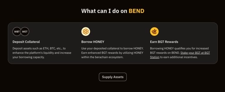 Berachain airdrop katılım şartları. Token ödünç verme.