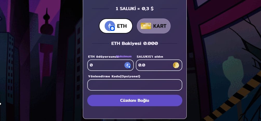 Token alım sayfası