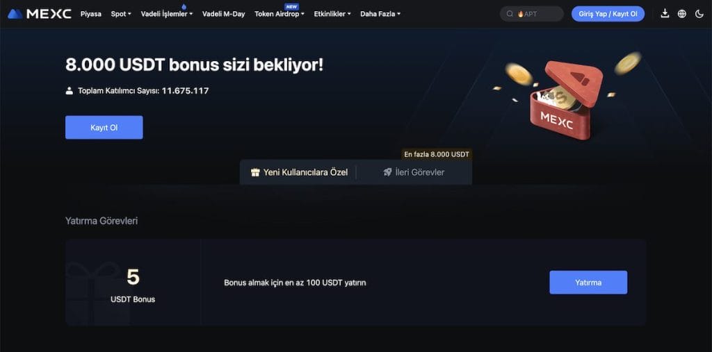 MEXC X APT ortaklık programı