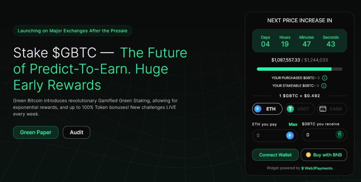 プレセール開催中のGBTC