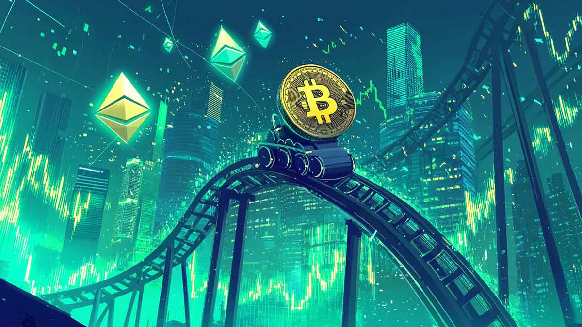 ジェットコースターに乗るビットコイン