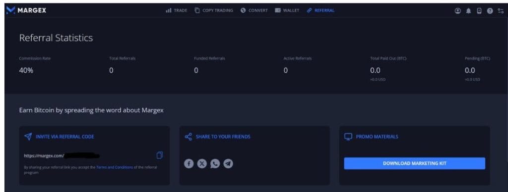 Margexの紹介プログラムで取引しながら報酬を得る