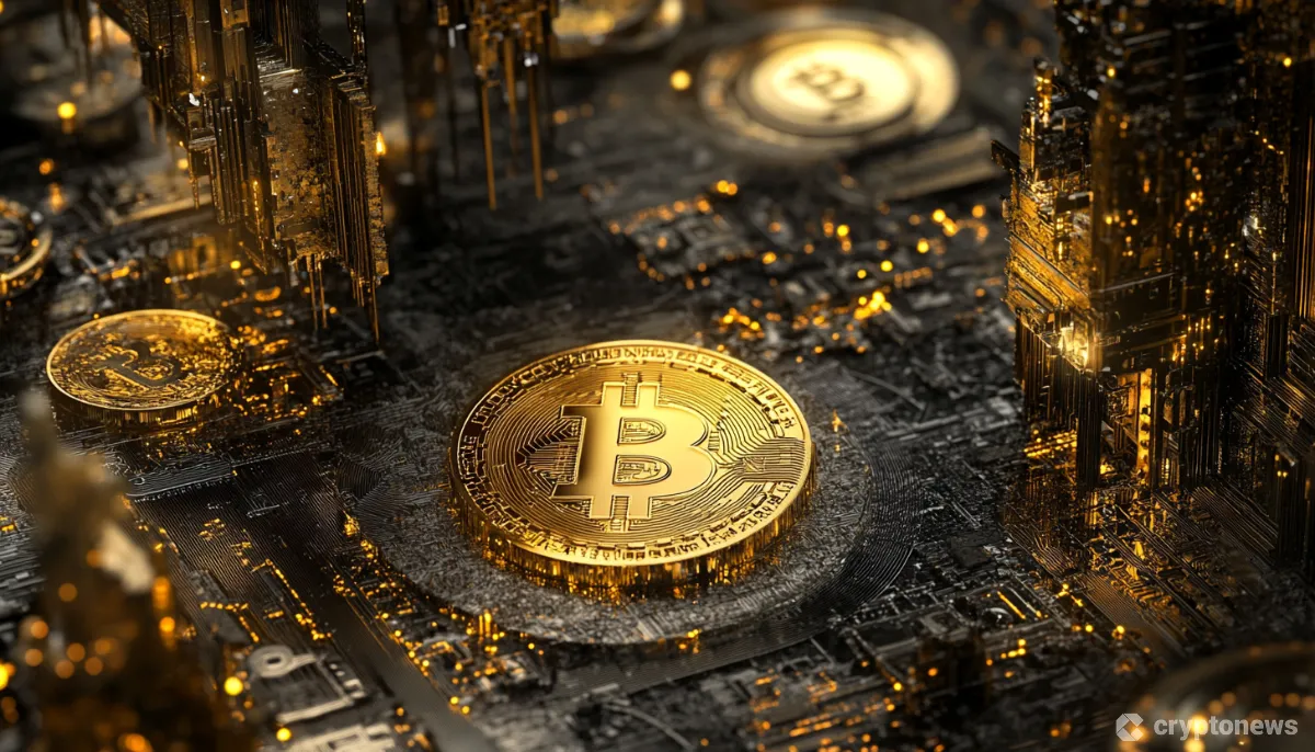 黄金に光るビットコイン