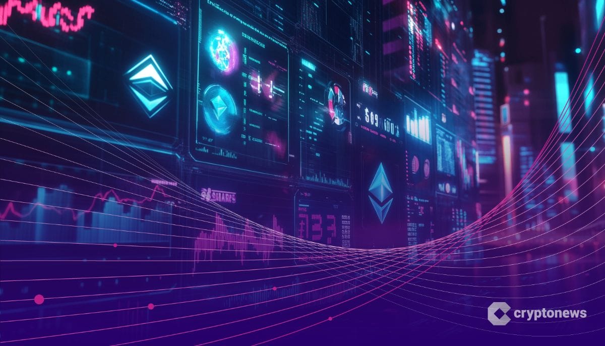 仮想通貨チャートをイメージしたイラスト
