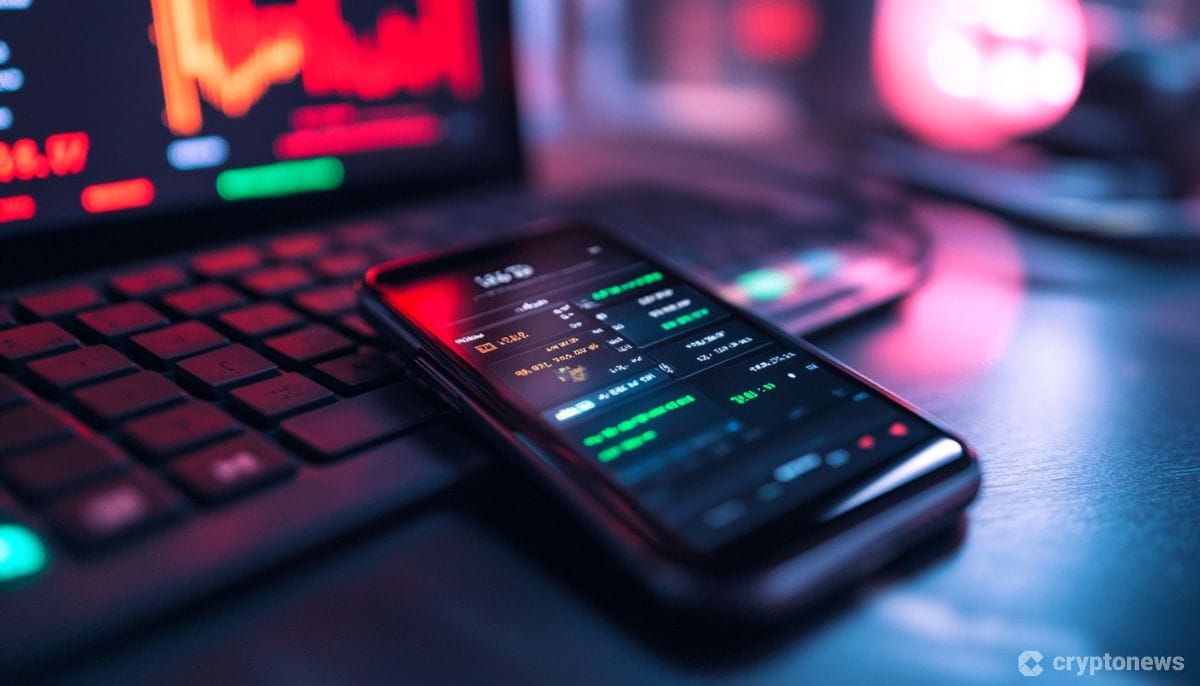 スマートフォンから仮想通貨取引アプリが削除される様子