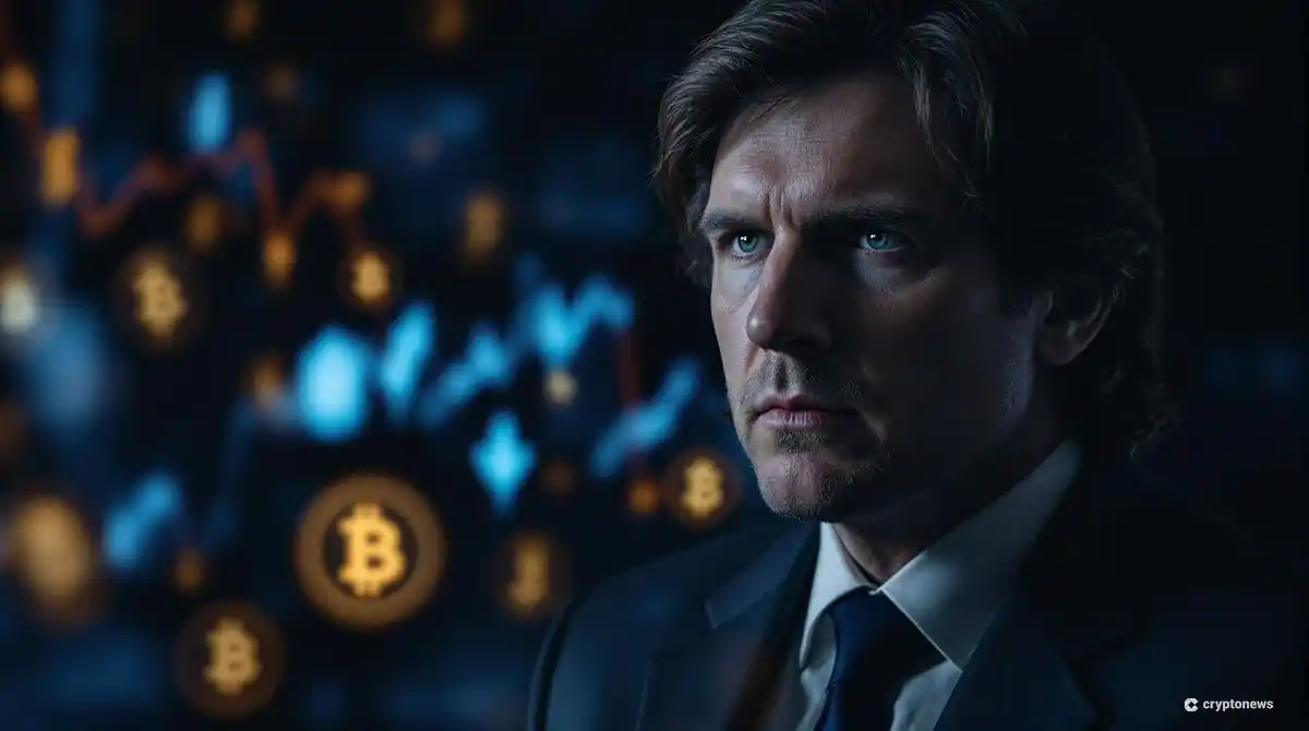 アルゼンチンのミレイ大統領と仮想通貨の暴落を示すグラフ