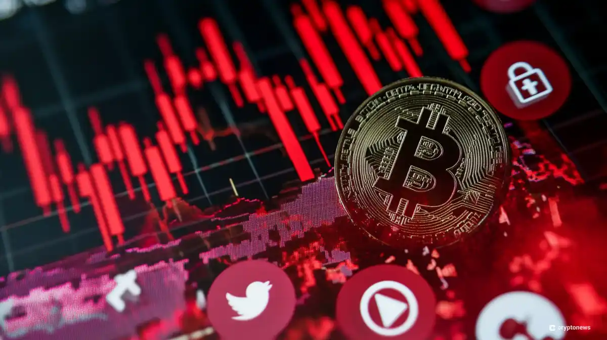 仮想通貨LIBRAの急落を示すグラフと警告サイン