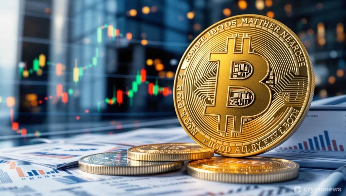 ストラテジー社の社債発行とビットコイン投資を表現するビジネスイメージ