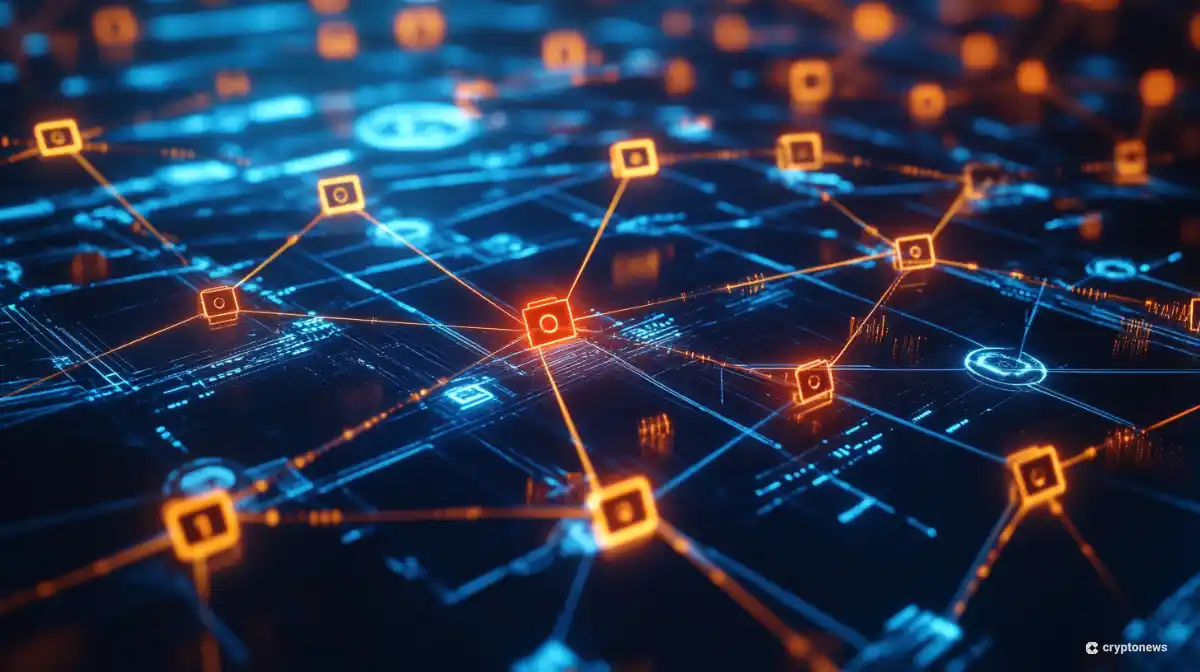 データ所有権を重視するブロックチェーンAIシステムとチャンポン・ジャオ氏のアドバイザー就任を表現したデジタルアート