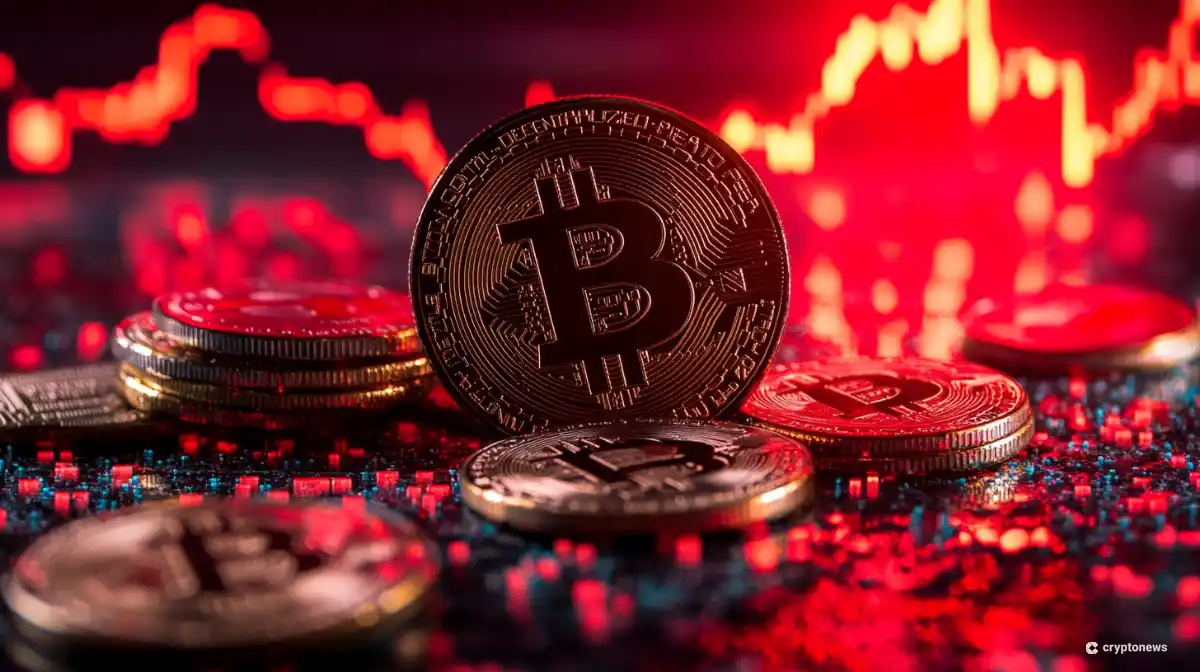 ビットコインとイーサリアムの価格暴落と清算の状況を表すチャート図