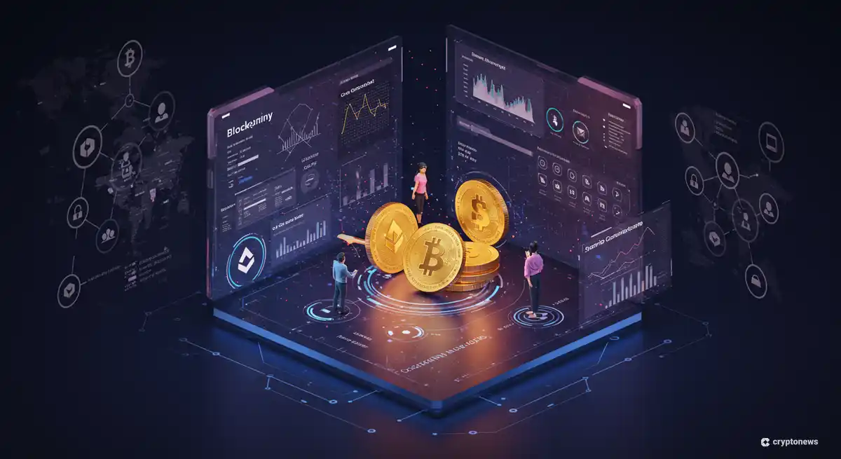 バイナンスのコミュニティ投票システムと仮想通貨トークンを表現したコンセプト画像