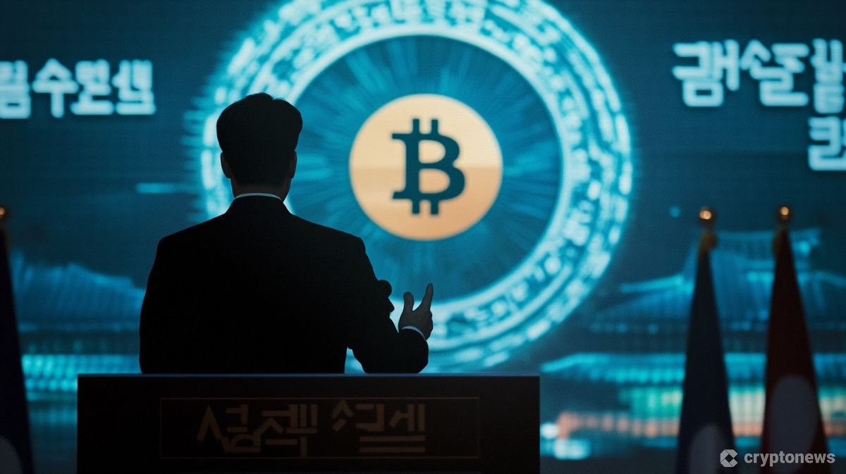 韓国の政治家ハン・ドンフン氏がビットコインETF承認と規制緩和を訴える様子