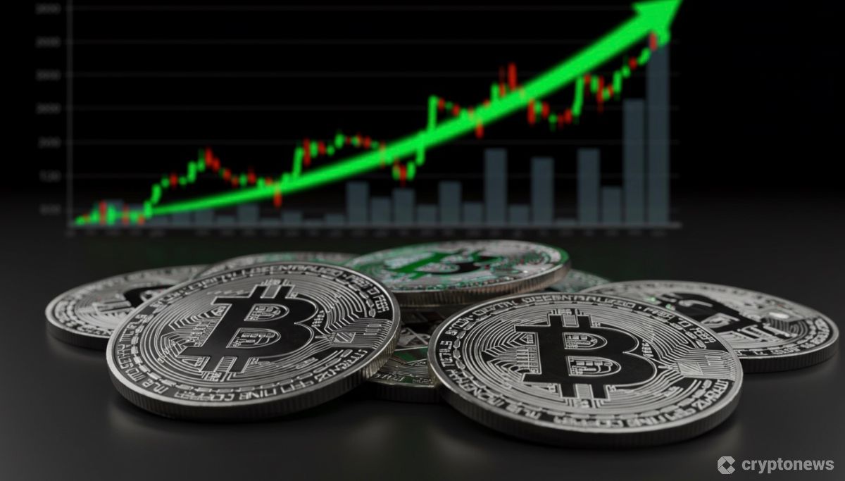 ステーブルコインの時価総額が急増する様子を示すチャートとコイン