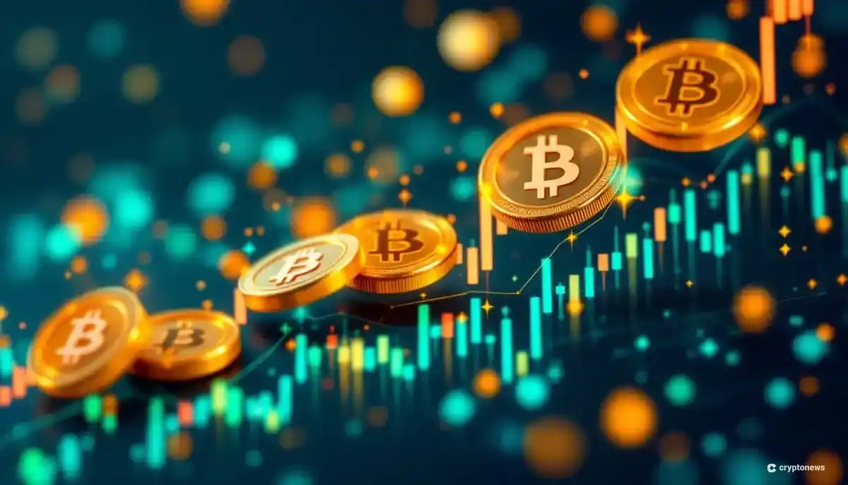 新しい仮想通貨とアルトコインの上昇を示すデジタルコインとチャート
