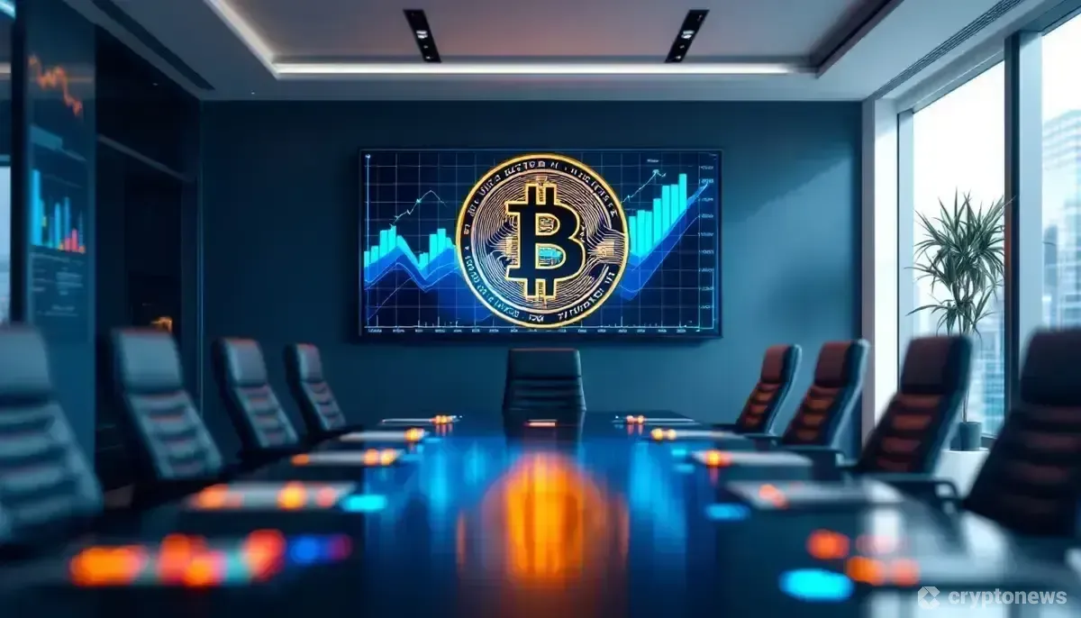 ビットコイン投資戦略を示すコーポレート環境のイメージ