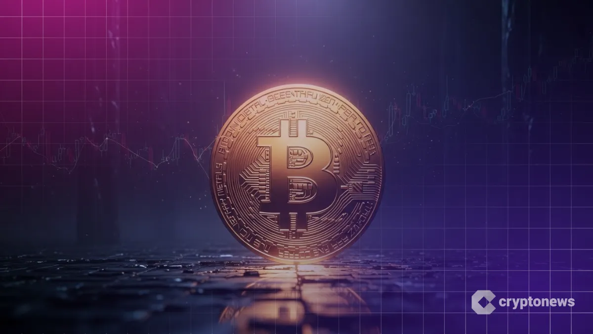 薄暗く不気味な空間に佇むビットコイン