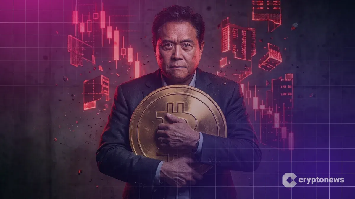 暴落する赤い市場の中でビットコインを抱え資産を守るロバート・キヨサキ