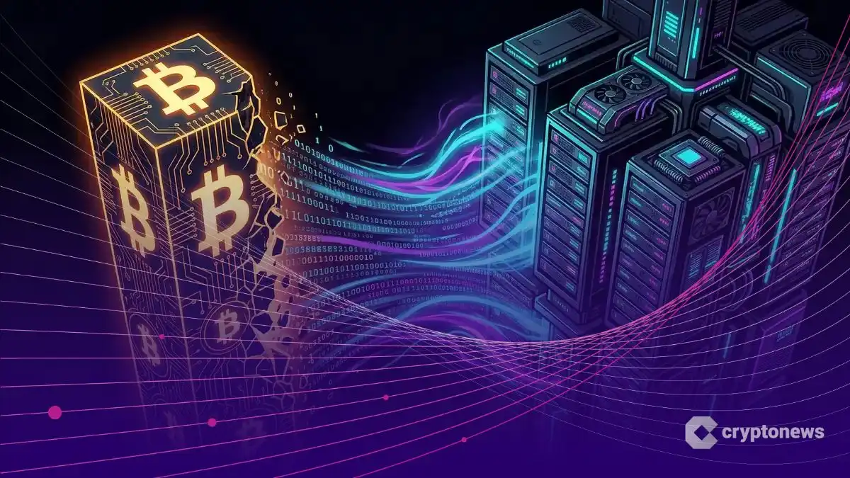 保有ビットコインを売却しAIインフラへ転換するイメージ