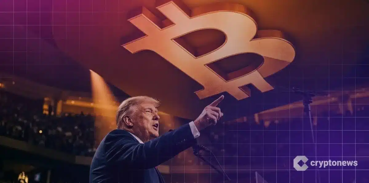 トランプ大統領発言を受けビットコインが急騰する様子