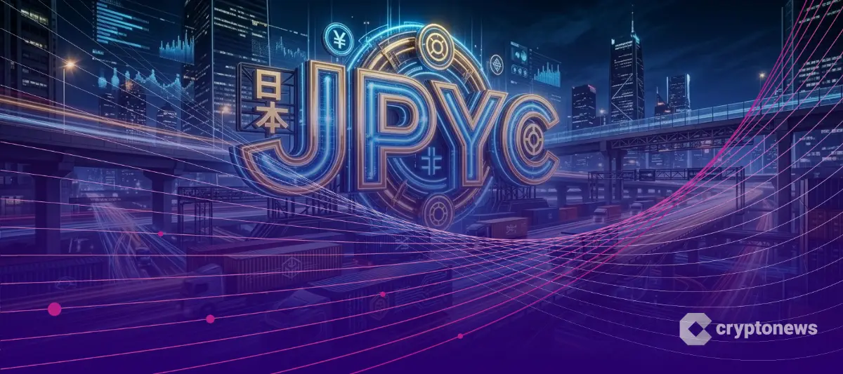 JPYCの資金調達と物流業界への社会実装を示すイメージ画像