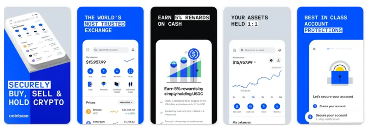 Coinbase beste crypto app van Nedeland - kopen verkopen staken van crypto en meer